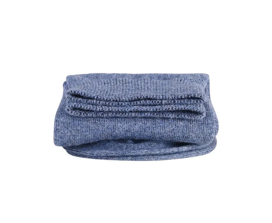 Men's Dark Blue Melange Mercerised Cotton Socks