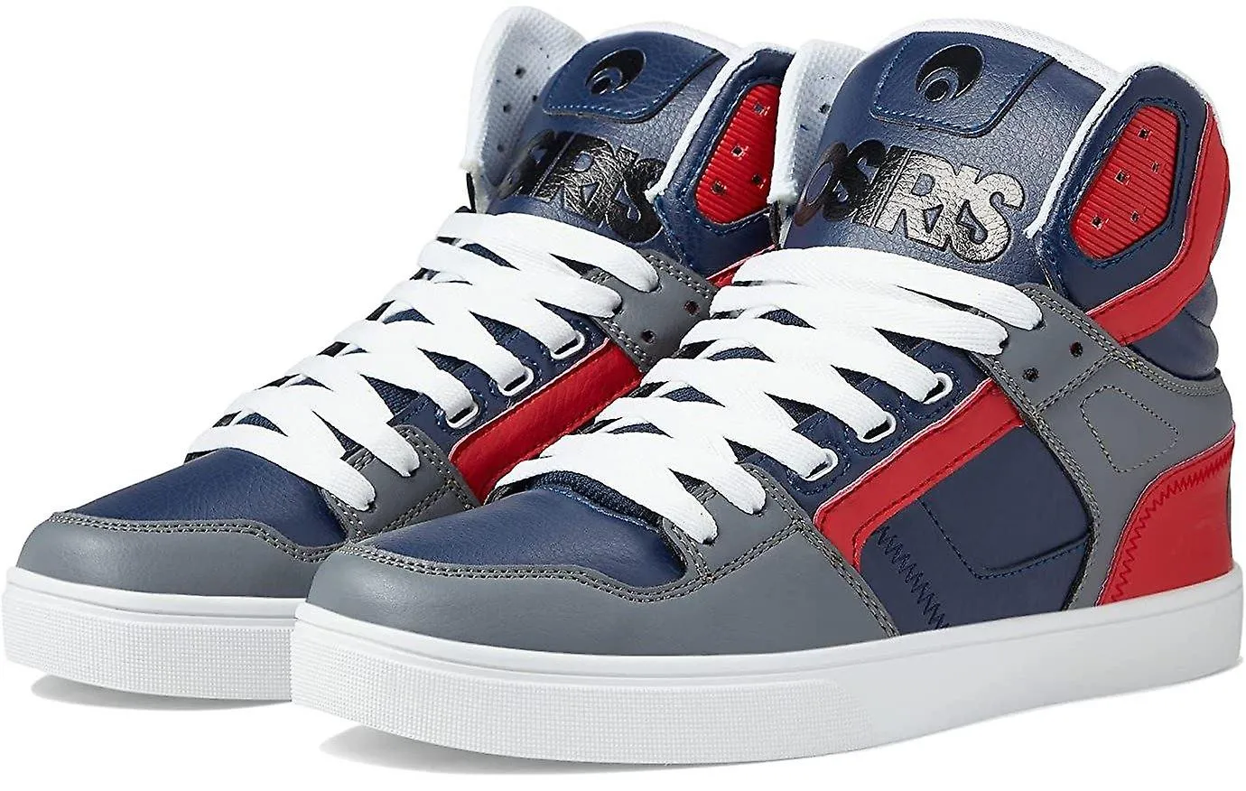 OSIRIS CLONE NAVY RED GREY MENS HI TOP SKATE TRAINERS9