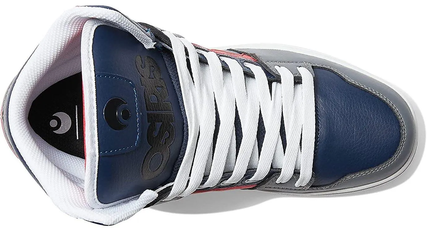 OSIRIS CLONE NAVY RED GREY MENS HI TOP SKATE TRAINERS9