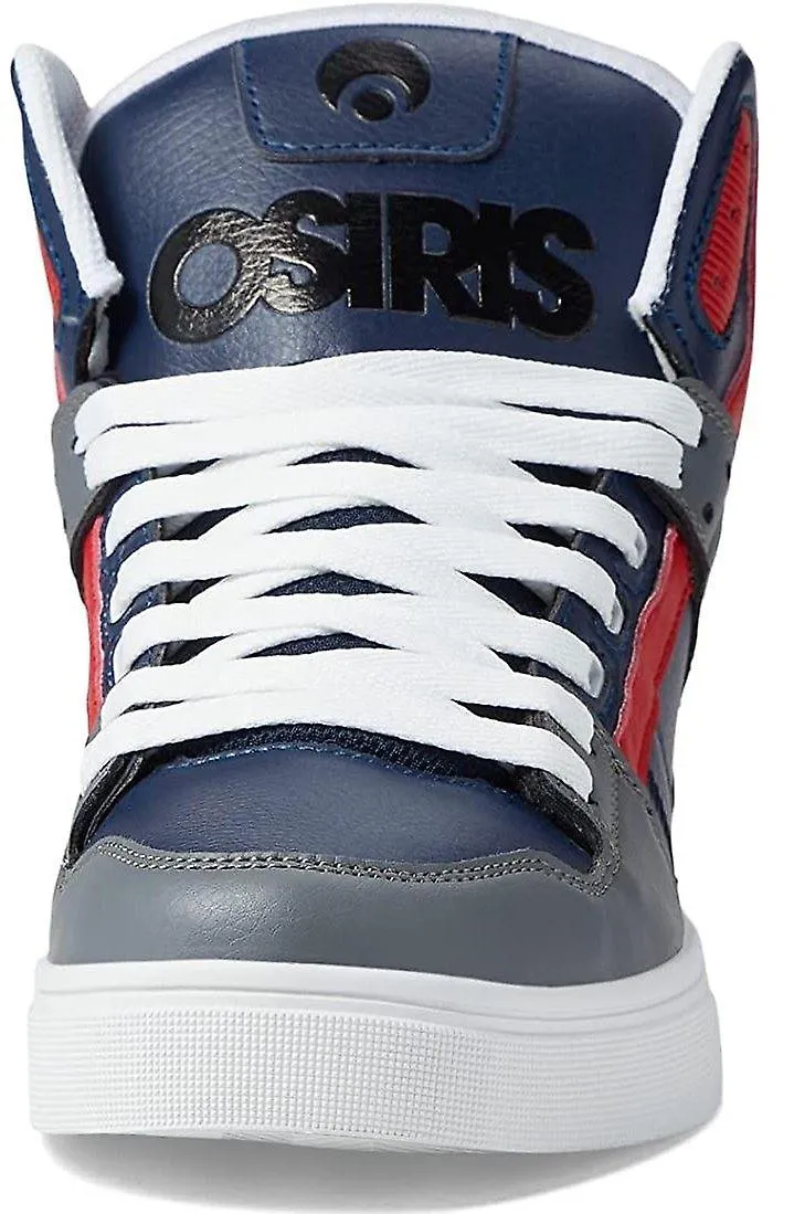 OSIRIS CLONE NAVY RED GREY MENS HI TOP SKATE TRAINERS9