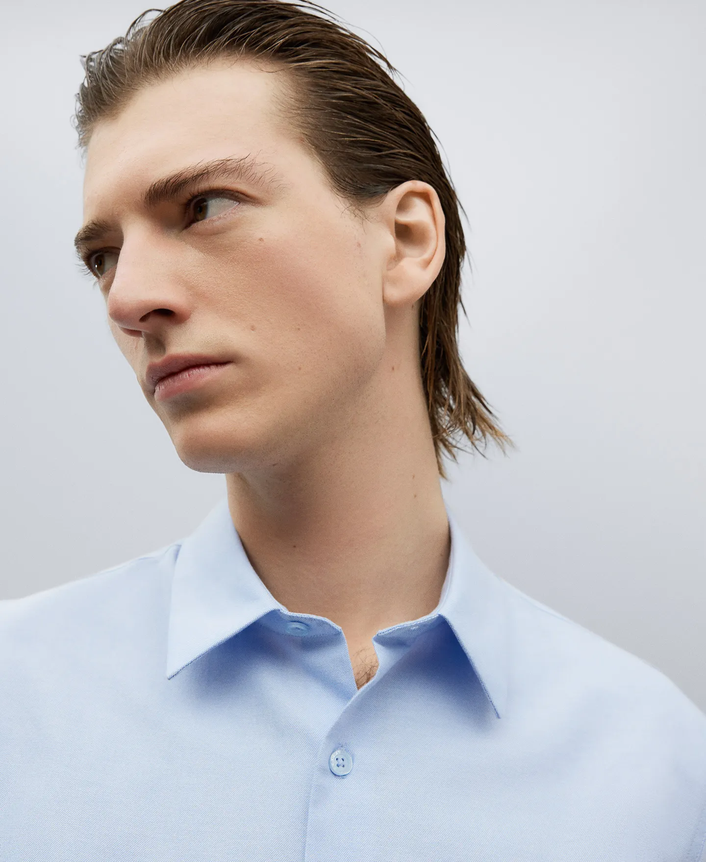 Oxford cotton shirt man