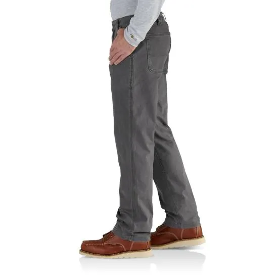 PANTALÓN DE TRABAJO DE LONA CARHARTT RUGGED FLEX Y AJUSTE RELAJADO PARA HOMBRE EN GRAVA
