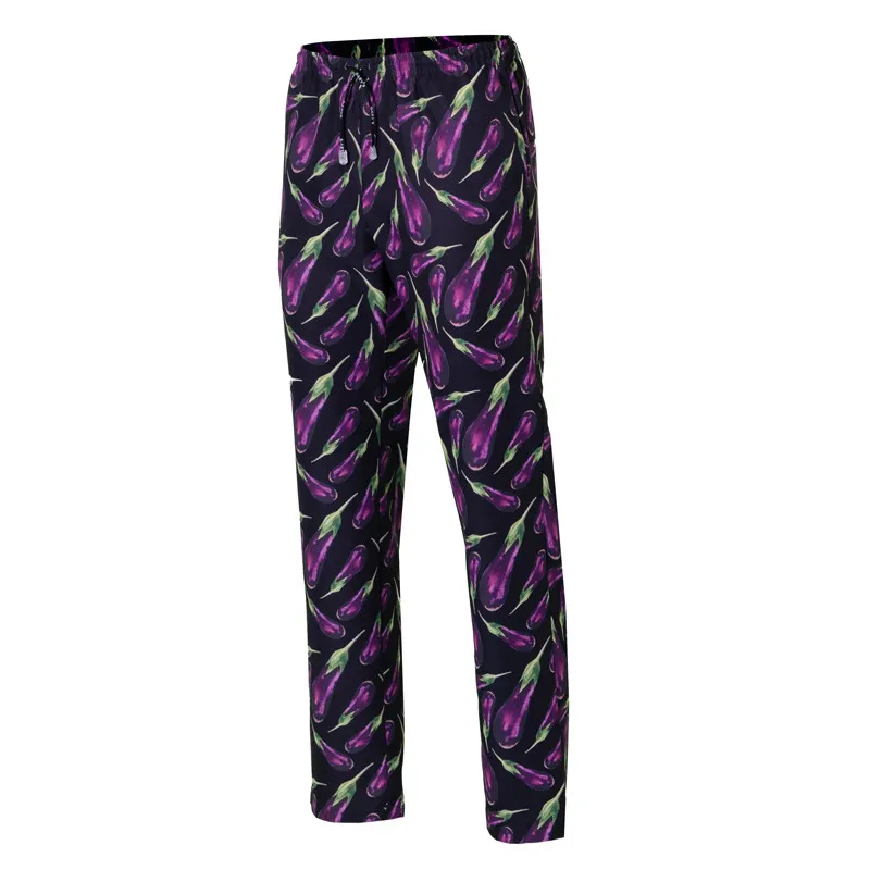 PANTALóN DE COCINA BERENJENAS DE MICROFIBRA  GARY'S