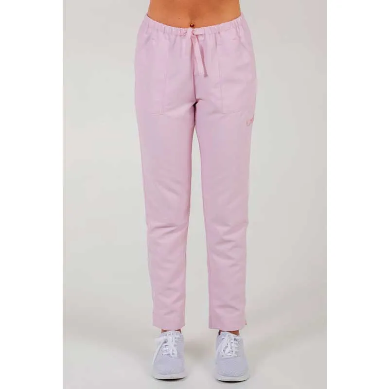PANTALóN LABORAL DE MICROFIBRA ROSA CON CINTA  DYNEKE
