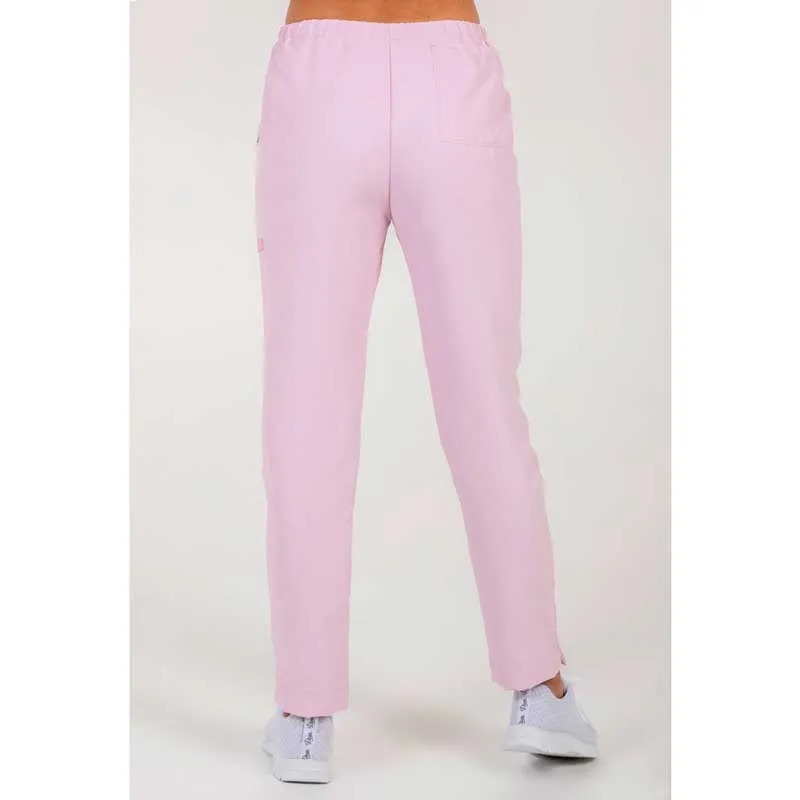 PANTALóN LABORAL DE MICROFIBRA ROSA CON CINTA  DYNEKE