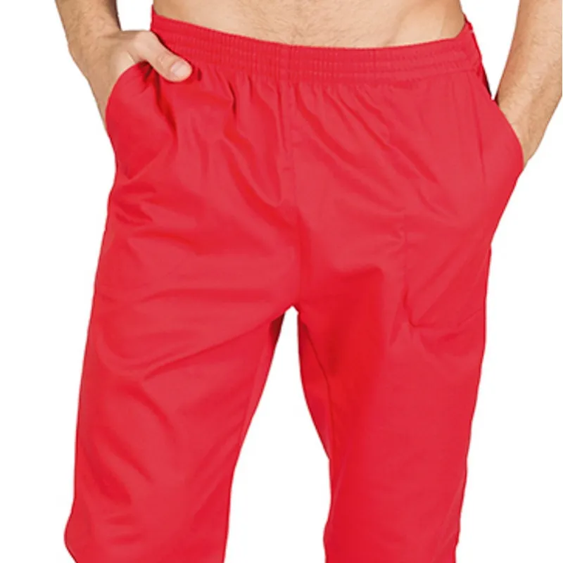 PANTALóN LABORAL ROJO CON BOLSILLOS Y GOMA ENTERA  GARY'S
