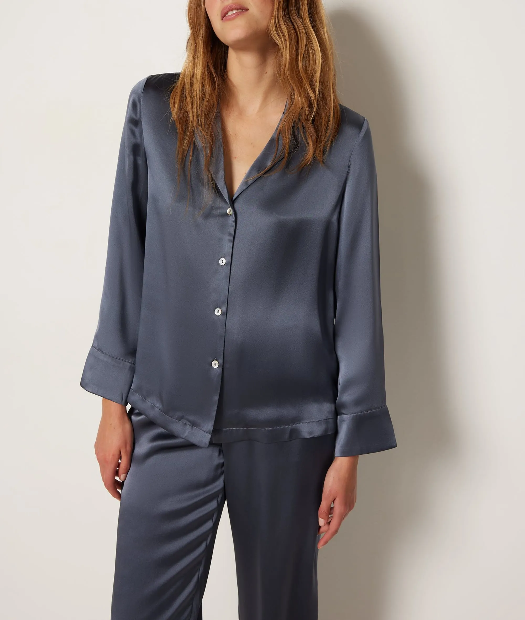 PANTALóN PIJAMA DE SEDA PEARLY ANTHRACITE  ETAM