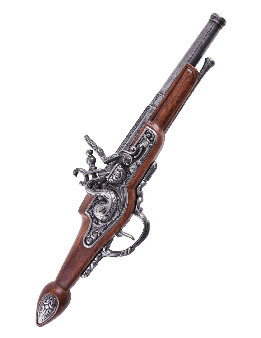 Pistola inglesa recta de chispa, segunda mitad del siglo XVIII