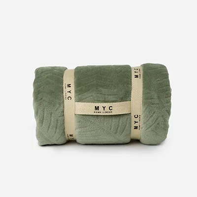 Plaid tacto seda m/leaves