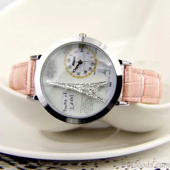 Romantic Dimensional Fimo Eiffel Tower Fashion Watch