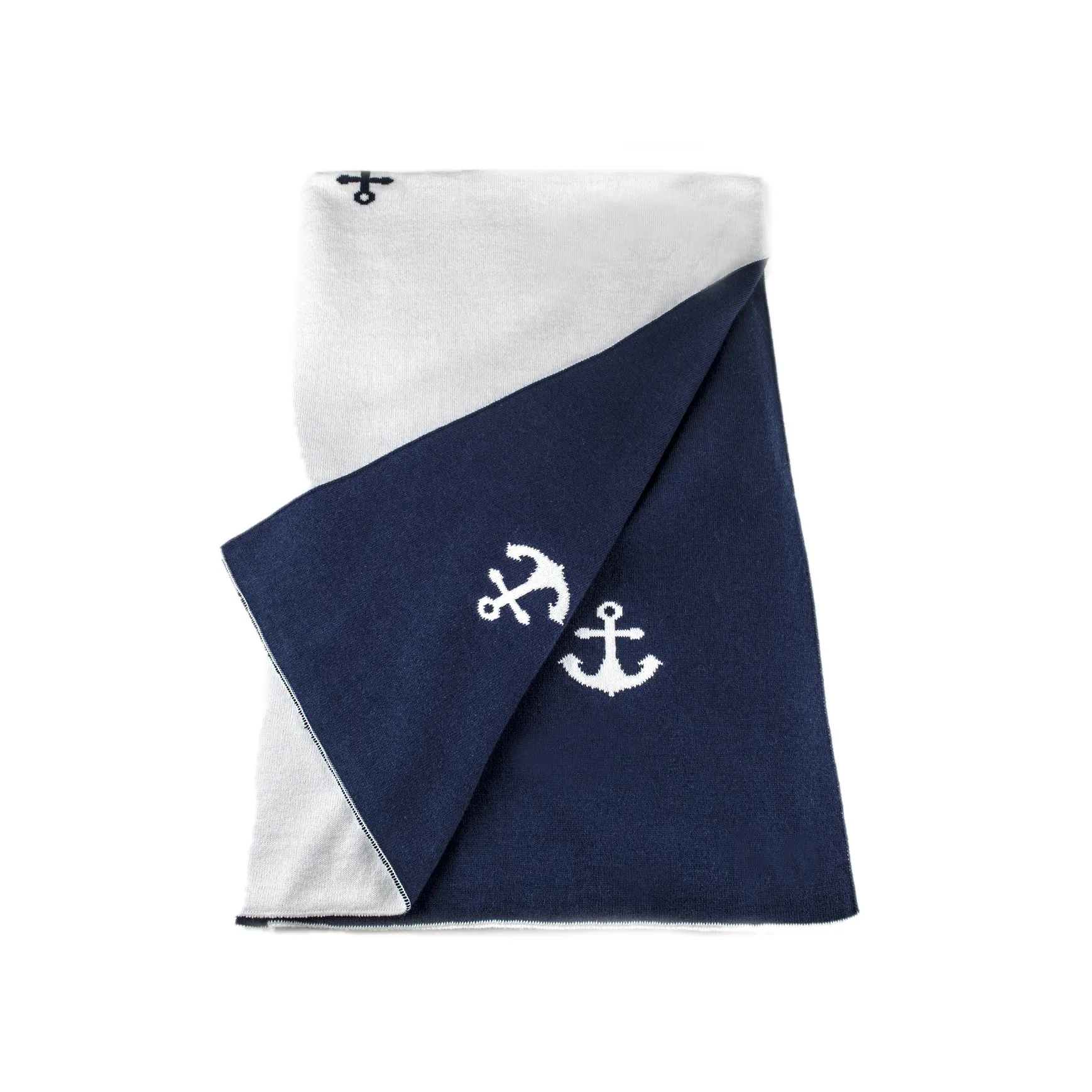 Sailor cotton knit shawl or shawl