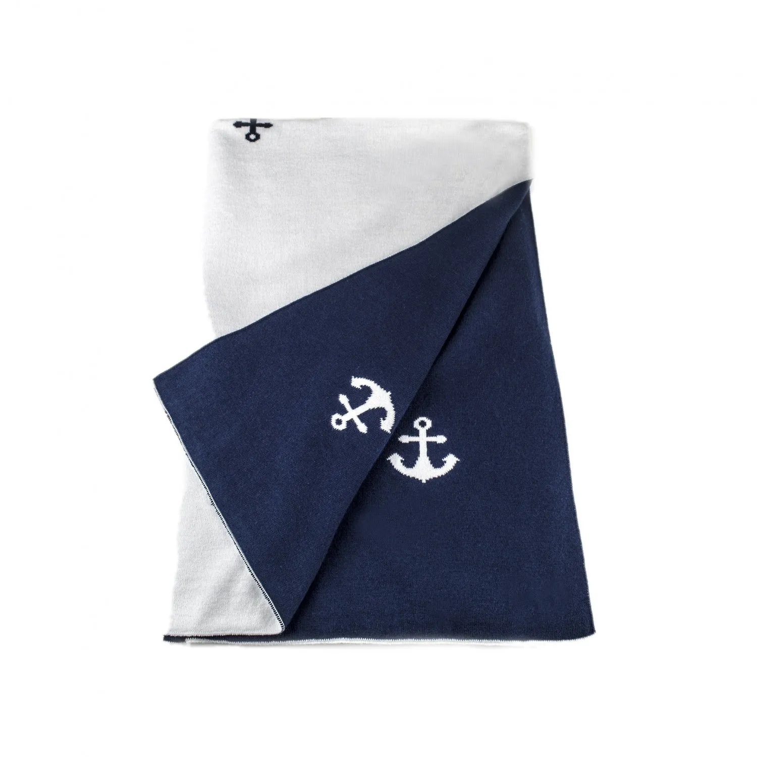 Sailor cotton knit shawl or shawl