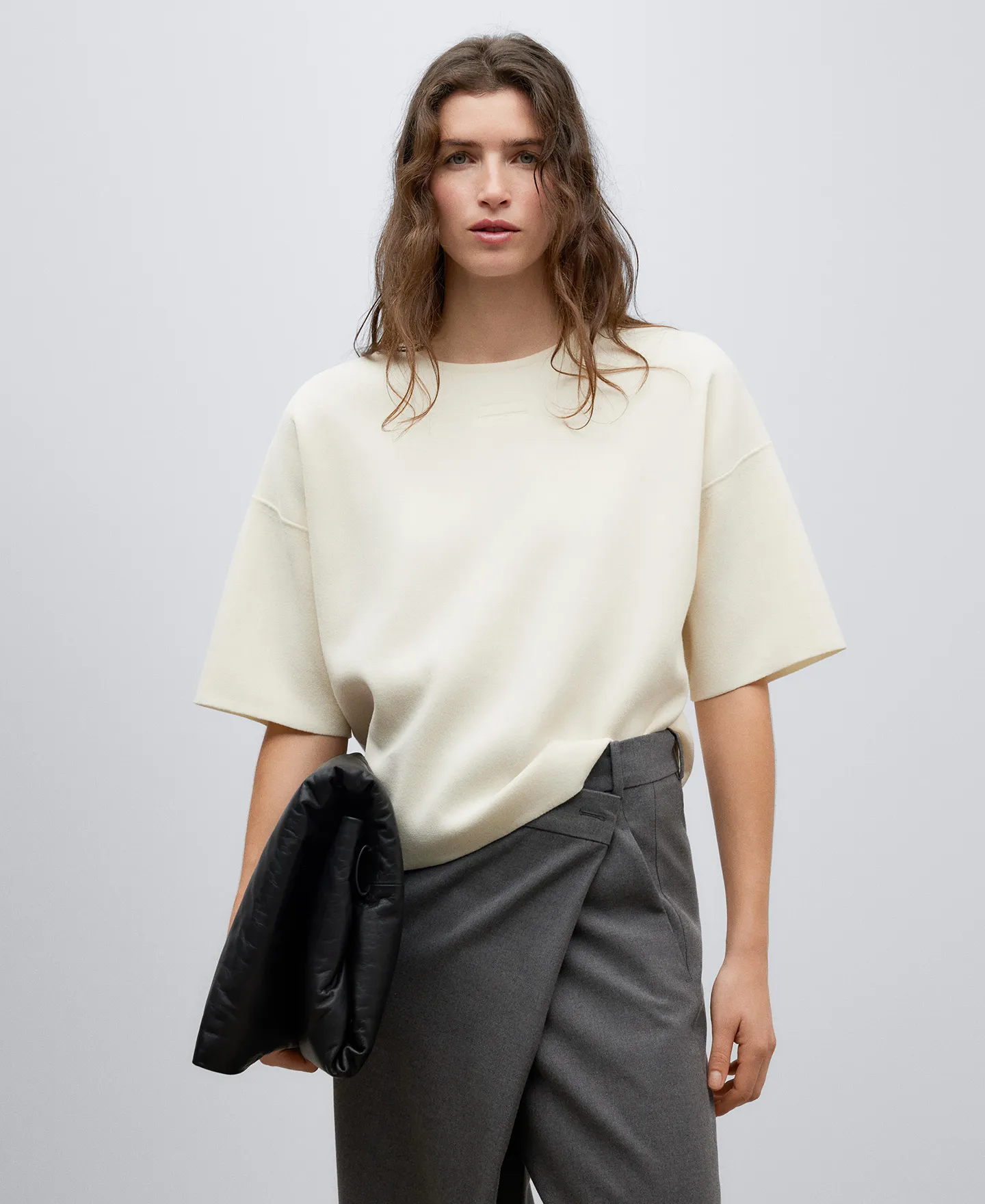 SHORTSLEEVED COTTON SWEATER FOR WOMAN