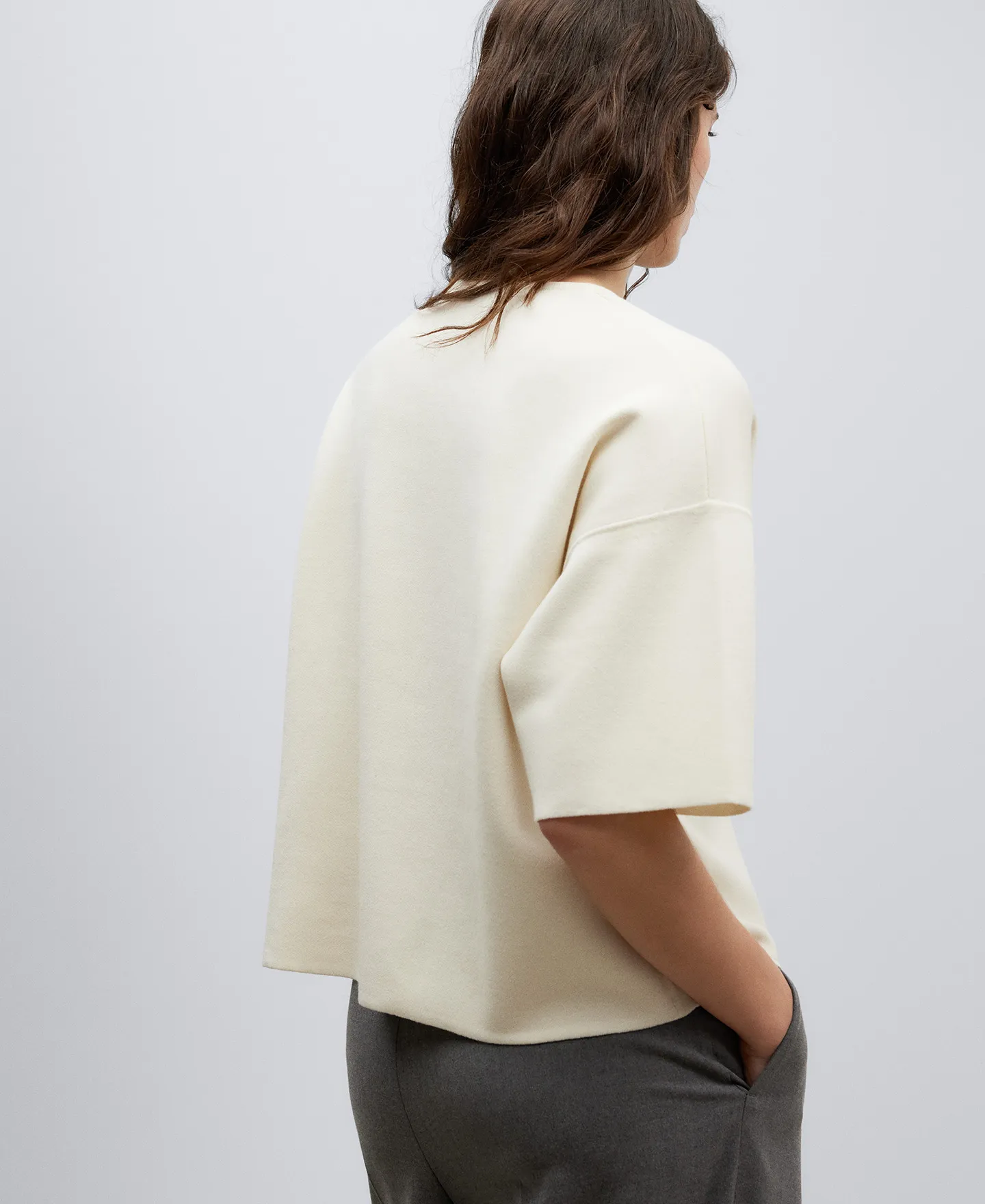 SHORTSLEEVED COTTON SWEATER FOR WOMAN