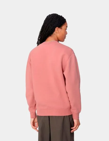 SUDADERA W' CARHARTT SWEAT  DUSTY ROSE / MOONBEAM