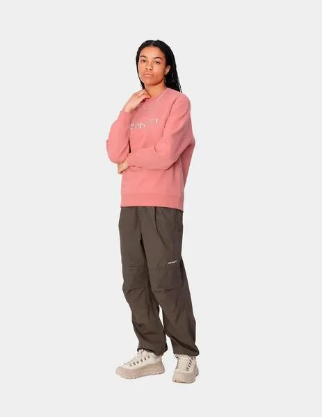 SUDADERA W' CARHARTT SWEAT  DUSTY ROSE / MOONBEAM