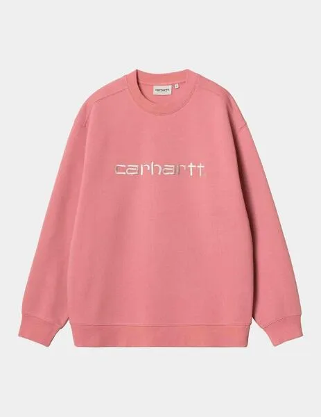 SUDADERA W' CARHARTT SWEAT  DUSTY ROSE / MOONBEAM