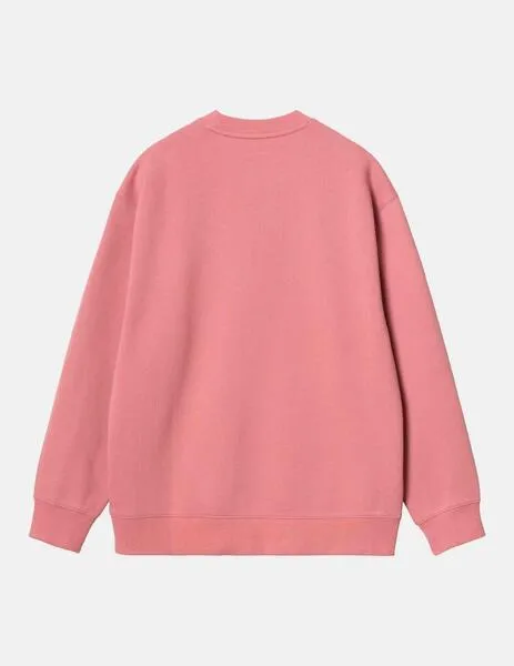 SUDADERA W' CARHARTT SWEAT  DUSTY ROSE / MOONBEAM