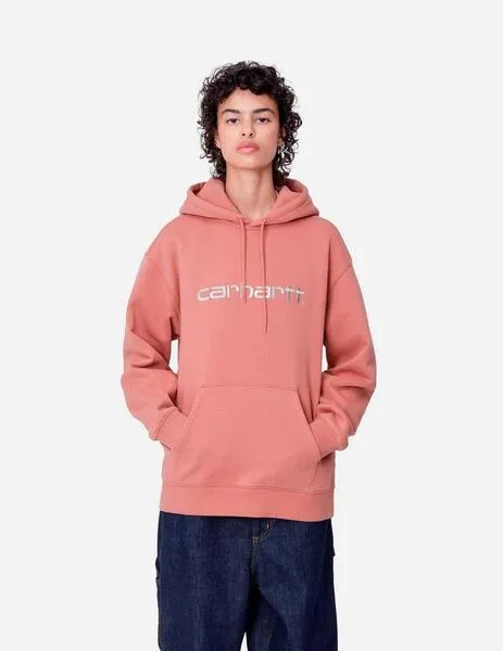 SUDADERA W' HOODED CARHARTT  DUSTY ROSE / MOONBEA