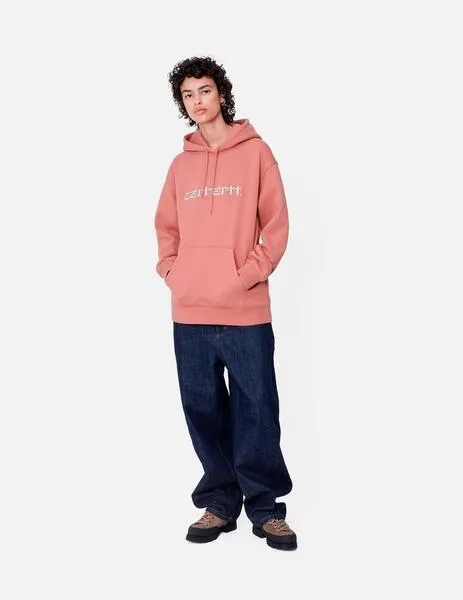 SUDADERA W' HOODED CARHARTT  DUSTY ROSE / MOONBEA