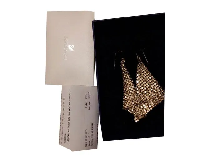 Swarovski Aretes Dorado 