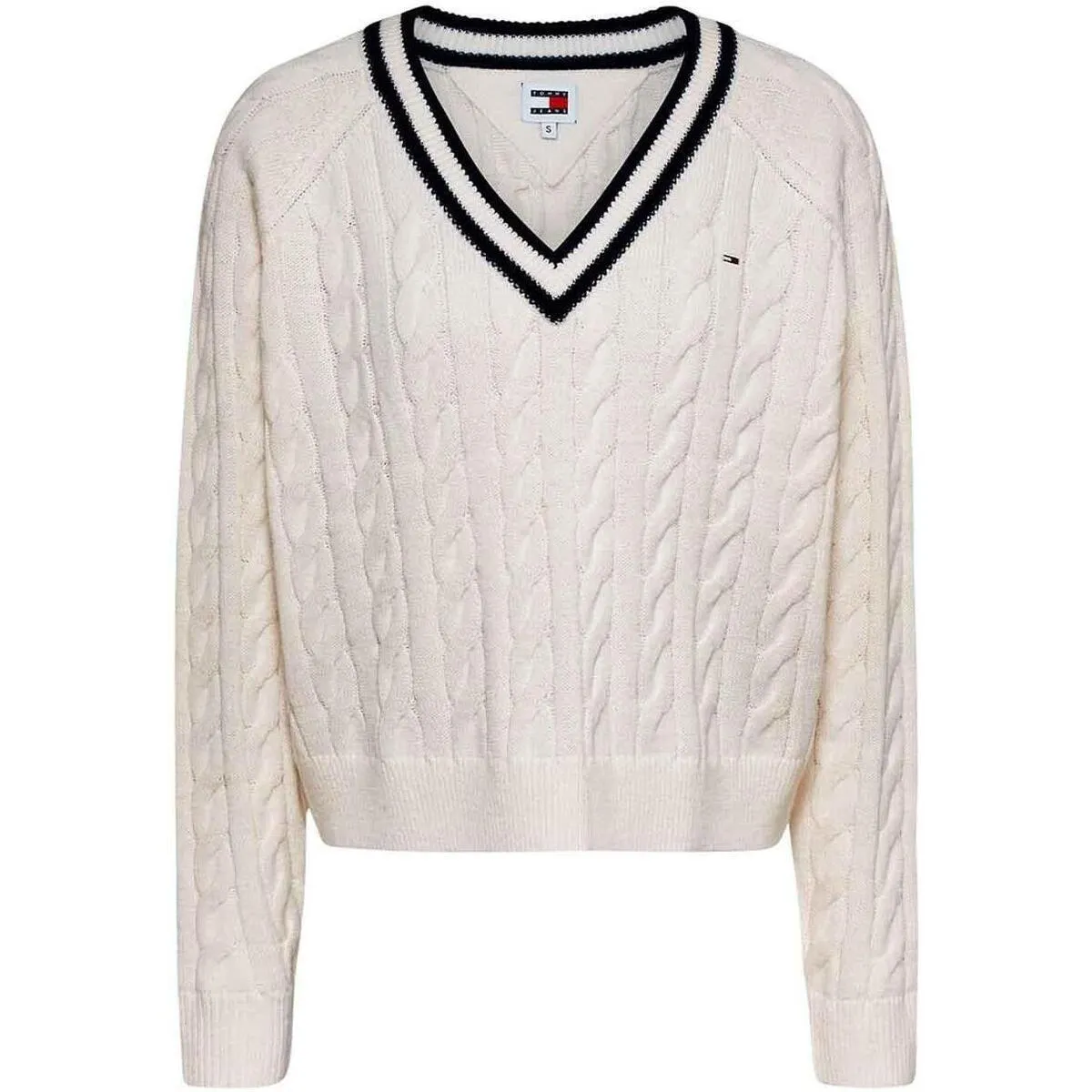 TJW VNECK CABLE SWEATER