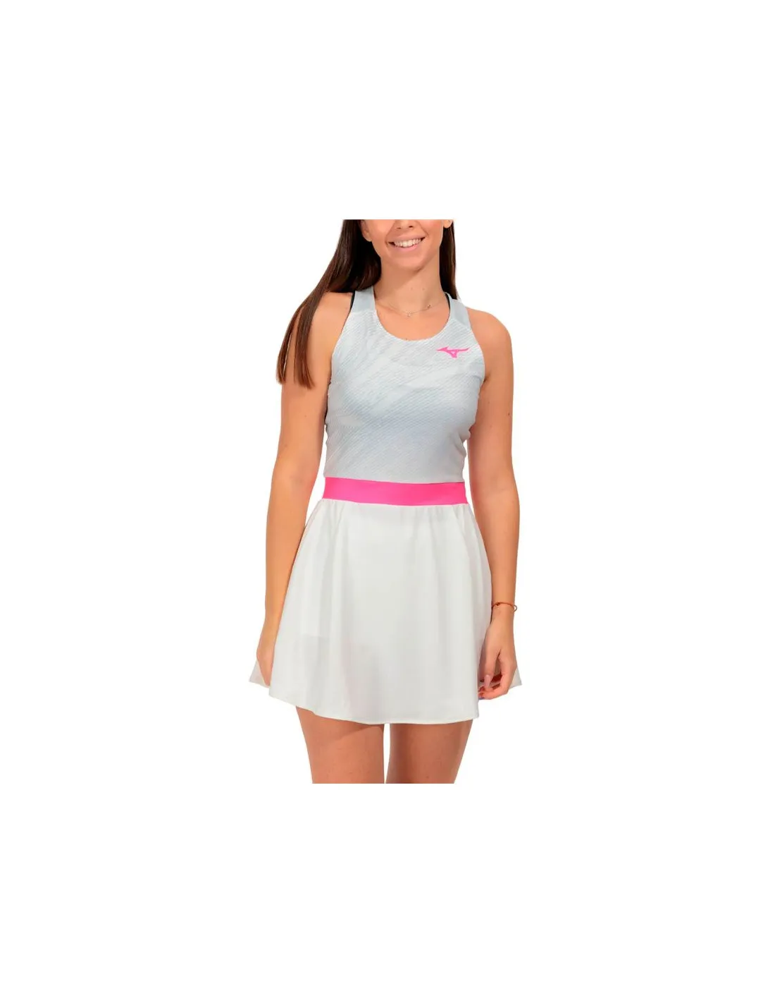Vestido de Tenis Mizuno Charge Printed Mujer Blanco