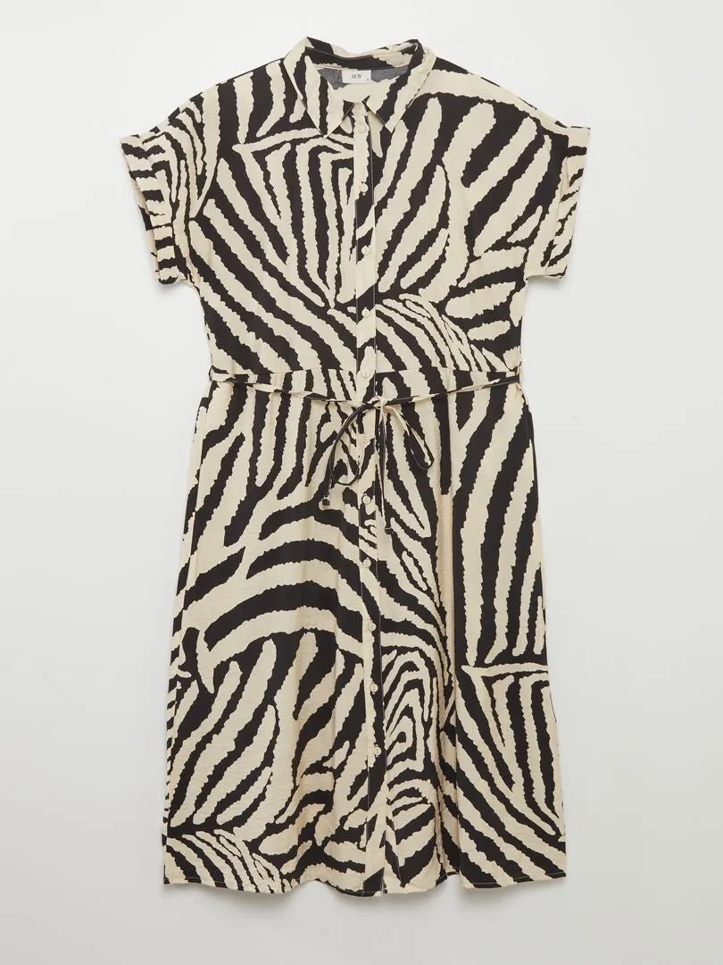 VESTIDO LARGO CAMISERO 'JDY'  NEGRO