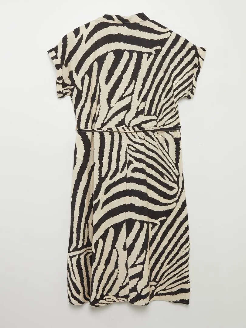VESTIDO LARGO CAMISERO 'JDY'  NEGRO