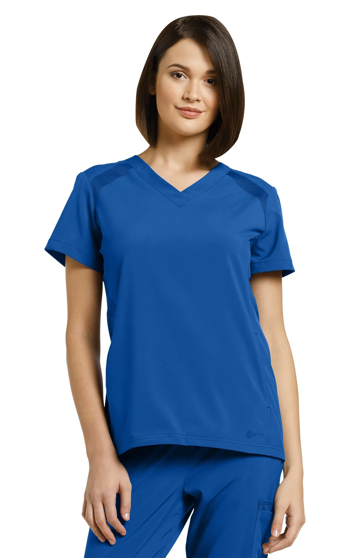 WHITE CROSS FIT VNECK TOP ROYAL