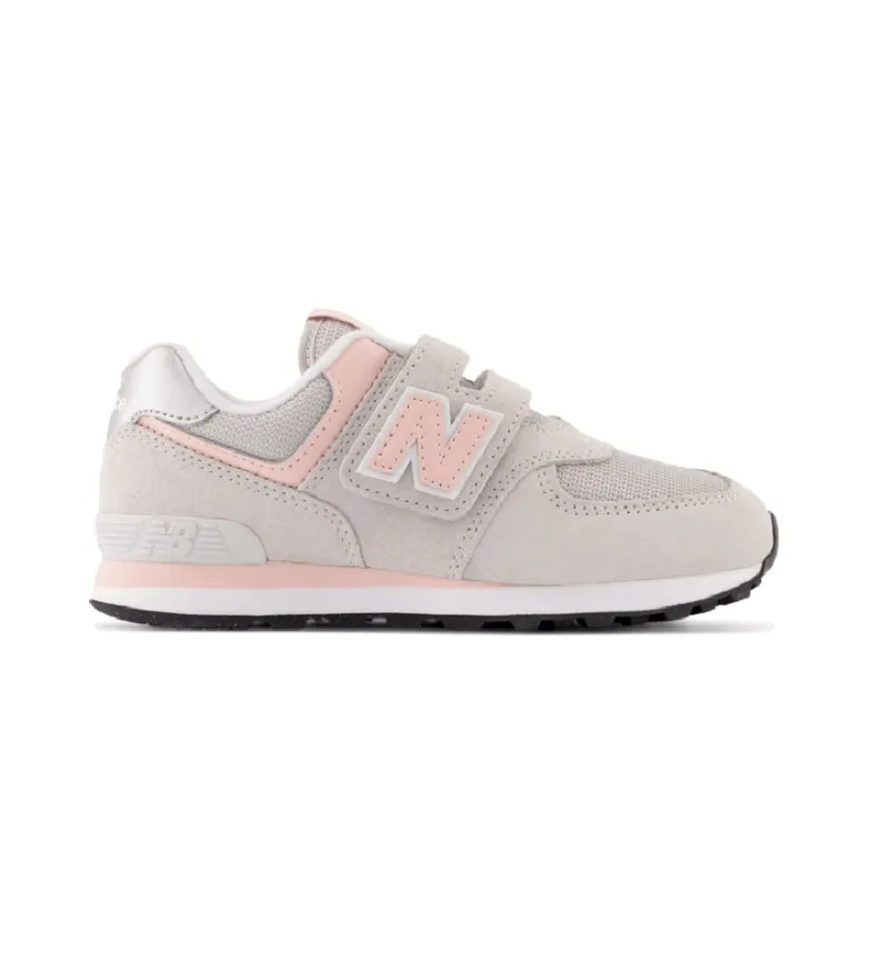 Zapatillas de Piel 574 Core Hook & Loop gris